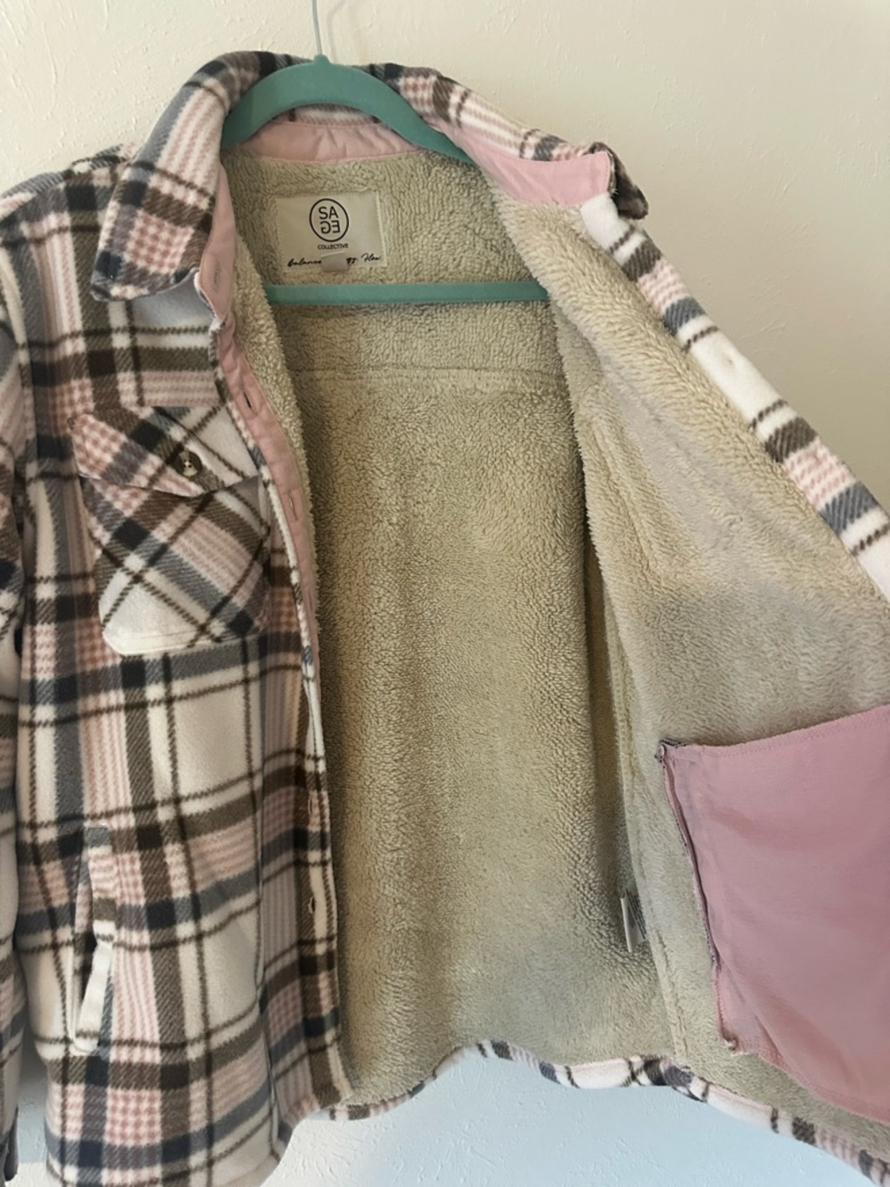 Sherpa lined plaid jacket - Picture 5 of 6